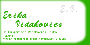 erika vidakovics business card