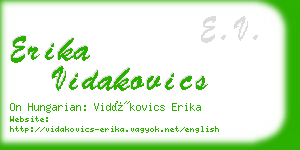 erika vidakovics business card